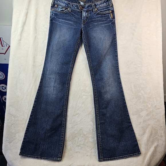Silver Jeans FLARE Western Glove Works Tuesday 20” Women’s 30 Flared retro rodeo - Picture 1 of 14